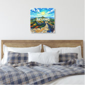 Grote Muur van Peking ochtendlicht canvas kunst (Insitu (Slaapkamer))