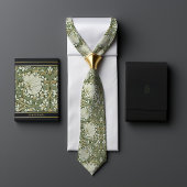 Grote Muur William Morris Groen Vintage Patroon Stropdas