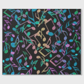 Grote Muzieknoten 4 Verpakkingspapier Cadeaupapier (Vlak)