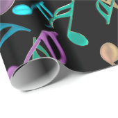 Grote Muzieknoten 4 Verpakkingspapier Cadeaupapier (Rol Hoek)