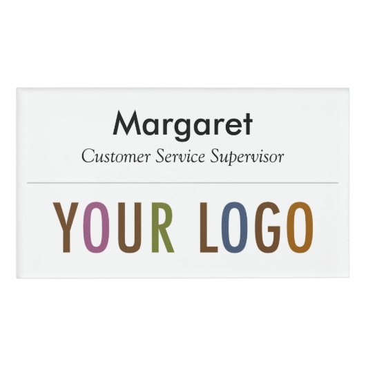 Grote Naam Badge Magnet Custom Logo Medewerker Per (Voorkant)