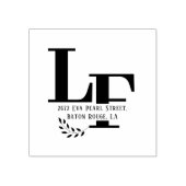 Grote naam Initiaal bladeren bruiloft Rubberstempel (Afrduk)