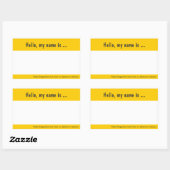 Grote naamtag / Badge-sticker voor bedrijfsvoorval Rechthoekige Sticker (Vel)