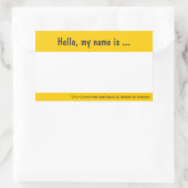 Grote naamtag / Badge-sticker voor bedrijfsvoorval Rechthoekige Sticker (Tas)