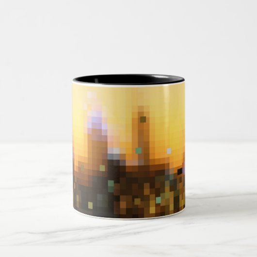 grote nachten tweekleurige koffiemok (Center)