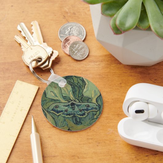 Grote nachtpauwogen door Vincent van Gogh Sleutelhanger (Bureau)