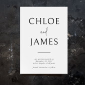 Grote namen Moderne Typografie Zwart Wit Bruiloft Save The Date