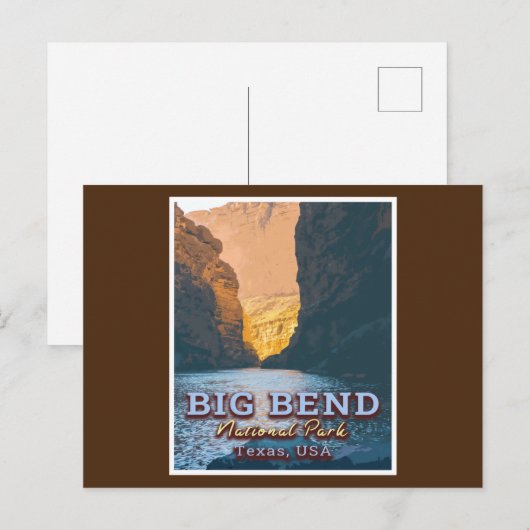 GROTE NATIONAAL PARK - TEXAS USA BRIEFKAART (Voorkant / Achterkant)