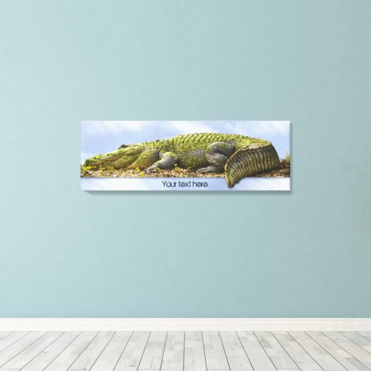 Grote Natuur van de Gator Fotografie OOB-effect Canvas Afdruk (Insitu (Houten vloer))