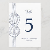 Grote Nautische Knoop Touw Trouwtafel Nummer (Achterkant)