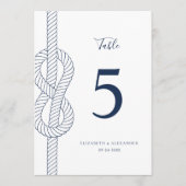 Grote Nautische Knoop Touw Trouwtafel Nummer (Voorkant)