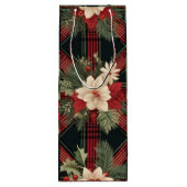 Grote Navy Plaid Gift Bag Wijn Cadeautas (Achterkant)