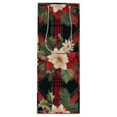 Grote Navy Plaid Gift Bag Wijn Cadeautas (Voorkant)