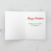 Grote neef 1e Kerstmis Dinosaurus Feestdagen Kaart (Binnen)