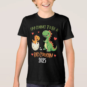 Grote neef dinosaurus ik ga neef baby Rex zijn Tri-Blend Shirt