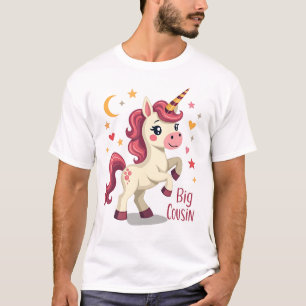 Grote neef eenhoorn vintage schattige kinderen typ t-shirt
