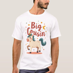 Grote neef eenhoorn vintage schattige kinderen typ t-shirt