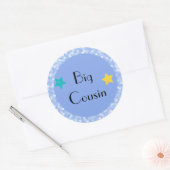 Grote neef met sterrendief ronde sticker (Envelop)