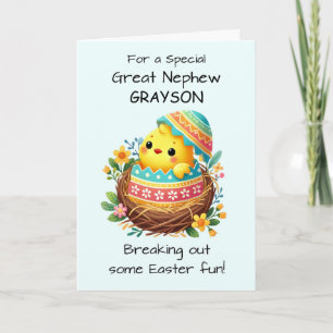 Grote neef Paaskuiken Breaking Shell Kaart