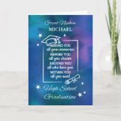 Grote neef personaliseert Afstuderen op de middelb Kaart (Voorkant)