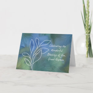 Grote neef religieuze verjaardag zegeningen kaart