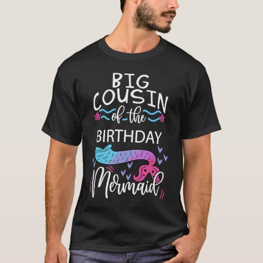 Grote neef van de bruidsdag Mermaid Familie Bday P T-shirt (Voorkant)
