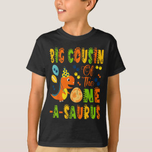 Grote neef van de one-a-saurus 1e verjaardag t-shirt