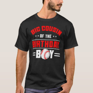 Grote neef van het Baseball-thema Birthday Boy Fam T-shirt