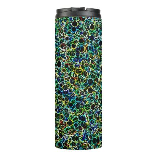 Grote neon cirkels thermische tumbler thermosbeker (Achterkant)