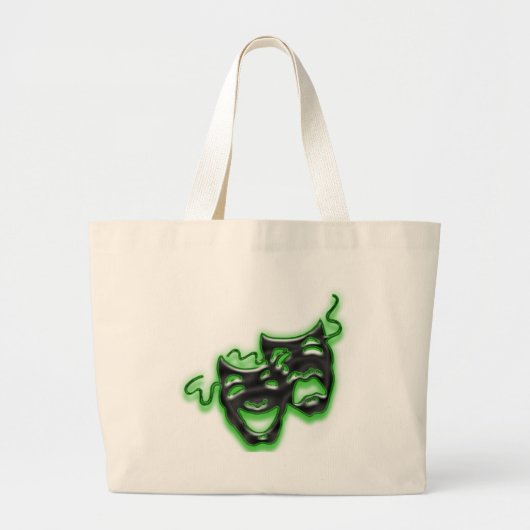 Grote Neon Green-maskers Canvas tas (Voorkant)