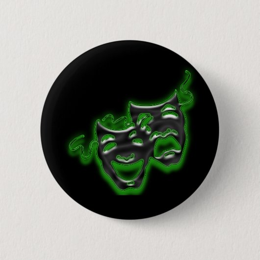 Grote Neon Green Masks Mini Button (Voorkant)