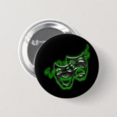 Grote Neon Green Masks Mini Button (Voorkant /achterkant)