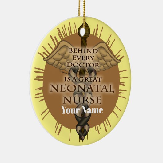 Grote neonatale verpleegster keramisch ornament (Rechts)