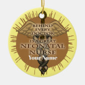 Grote neonatale verpleegster keramisch ornament (Voorkant)