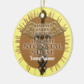 Grote neonatale verpleegster keramisch ornament (Links)