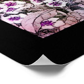 GROTE NEST, TREE PINK WHITE SPRING FLOWERS Black Poster (Hoek)