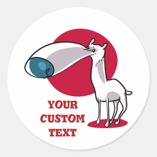 Grote neus grappige hond cartoon ronde sticker (Voorkant)