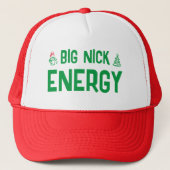 Grote Nick Energie Grappige Kersthoed Trucker Pet (Voorkant)