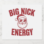 Grote Nick Energie Grappige Kerstman Grove Kerstgr Bier Etiket (Enkel label)