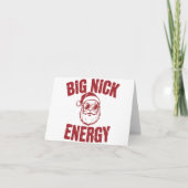 Grote Nick Energie Grappige Kerstman Grove Kerstgr Kaart (Voorkant)