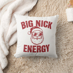 Grote Nick Energie Grappige Kerstman Grove Kerstgr Kussen