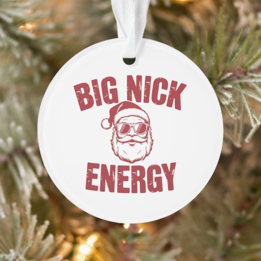 Grote Nick Energie Grappige Kerstman Grove Kerstgr Ornament (Boom)