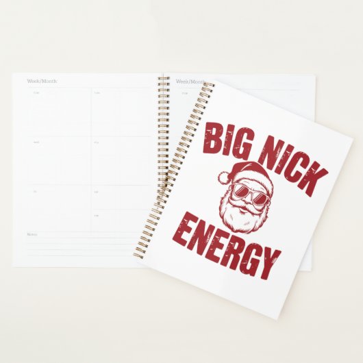 Grote Nick Energie Grappige Kerstman Grove Kerstgr Planner (Display)