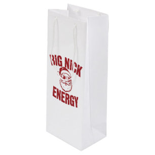 Grote Nick Energie Grappige Kerstman Grove Kerstgr Wijn Cadeautas