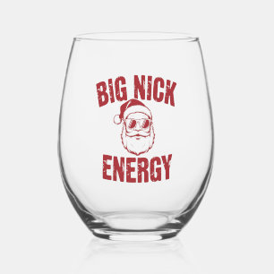 Grote Nick Energie Grappige Kerstman Grove Kerstgr Wijnglas Zonder Voet