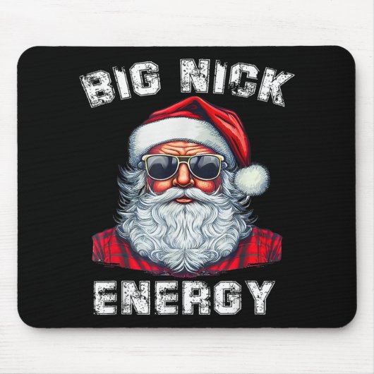Grote Nick Energie Grappige Kerstman Kerstmis _1 Muismat (Voorkant)