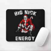 Grote Nick Energie Grappige Kerstman Kerstmis Muismat (Met muis)