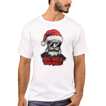 Grote Nick Energie Grappige Kerstman Shirt