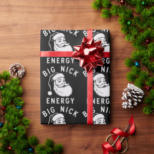 Grote Nick Energie Grappige Kerstmis Dikke Kerstma Cadeaupapier