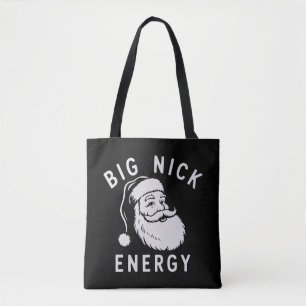 Grote Nick Energie Grappige Kerstmis Dikke Kerstma Tote Bag